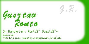 gusztav ronto business card